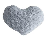 Atmosphera - Coussin Coeur - Bouclette - Gris - 28x36 cm