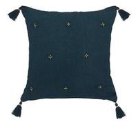 - Coussin de chaise brodé rectangulaire Starke - 40 x 40 cm - Bleu nuit