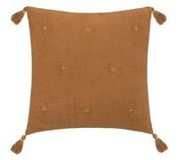 Atmosphera - Coussin de chaise brodé rectangulaire Starke - 40 x 40 cm - Cannelle