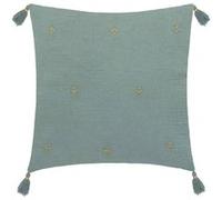 Atmosphera - Coussin de chaise brodé rectangulaire Starke - 40 x 40 cm - Céladon