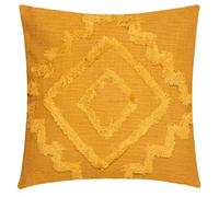 Atmosphera - Coussin déhoussable Inca en Coton Tufté Ocre 40 x 40 cm