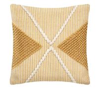 Atmosphera - Coussin déhoussable Ocre & Blanc 45 x 45 cm