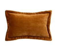 Atmosphera Créateur d'intérieur - Coussin Déco Flanelle "Cuddly" 38x58cm Jaune Cumin Jaune G