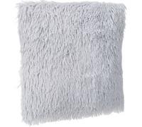 Atmosphera - Coussin fourrure poils longs Jae - L. 45 x l. 45 cm - Gris - Jae Gris clair