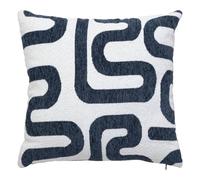 Atmosphera Créateur d'intérieur - Coussin Déco Chenille "Safina" 40x40cm Bleu Égéen Bleu G