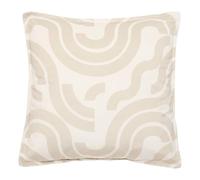 Atmosphera - Coussin Lilou carré 45x45cm imprimé Ivoire