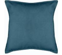 Atmosphera - Coussin Lilou déhoussable effet velours en polyester 55x55 cm - Bleu - Lilou Bleu G