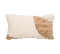 Atmosphera - Coussin loomia rectangulaire, 30 x 50 cm, couleur beige