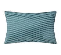Atmosphera - Coussin rectangulaire en coton motif Otto 30 x 50 cm Bleu canard