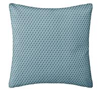 Atmosphera - Coussin - Motifs Otto - Coton - Bleu Canard - 38x38 cm
