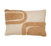 Atmosphera - Coussin Poppy Coton tufté Lin 58x38cm