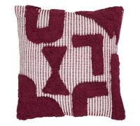 Atmosphera - Coussin Poppy Coton tufté Violet 50x50cm