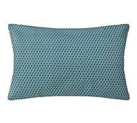 Atmosphera - Coussin rectangulaire en coton motif Otto 30 x 50 cm Bleu canard