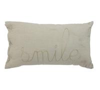 Atmosphera Coussin rectangulaire en gaze de coton Vert