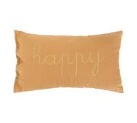 Atmosphera - Coussin rectangulaire Lili en gaze de coton 50x30cm Marron