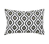 Atmosphera - Coussin Twisted Lime Jacquard Noir et Blanc 58x38cm