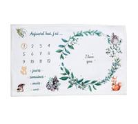 Atmosphera - Couverture étape bébé Nature 120x80 cm - Vert