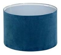 Atmosphera – Abat-jour Beline en velours 30 cm bleu canard