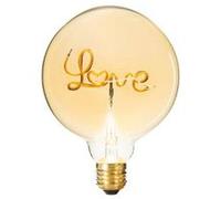 Atmosphera Créateur d'intérieur - Ampoule Décorative à Filament "Love" 17cm Ambre AMBRE G