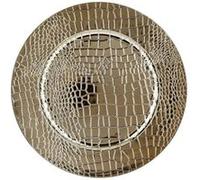 Atmosphera Créateur d'intérieur - Assiette de Présentation Croco 33cm Or G