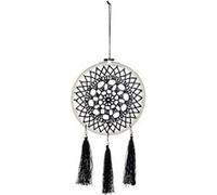 Atmosphera Créateur d'intérieur - Attrape-Rêves Déco Brodé 24x43cm Noir Noir