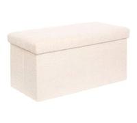 Atmosphera Créateur d'intérieur - Banc Coffre Pliable "Soana" 76cm Ivoire Beige G