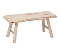 Atmosphera - Banc en bois Woody 70 x 26 x 31 cm Beige