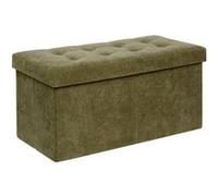 Atmosphera Créateur d'intérieur - Banquette Pliable Velours "Lysandre" 76cm Kaki Vert G