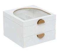 Boîte à bijou ""Wild"" bois blanc 20x20cm - Atmosphera createur d'interieur