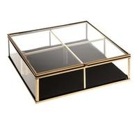 Atmosphera Créateur d'intérieur - Boîte à Bijoux Carrée Velours "Sati" 20cm Or Or G