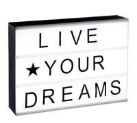 Atmosphera Créateur d'intérieur - Boîte à Message Lumineuse "Cinéma" 30cm Noir