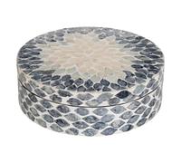 Atmosphera Créateur d'intérieur - Boîte Déco Ronde Sheila 25cm Gris