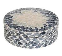 Atmosphera Créateur d'intérieur - Boîte Déco Ronde "Sheila" 25cm Gris Gris
