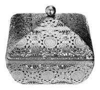 Boite de rangement Atmosphera Créateur d'intérieur - Boîte Métal Déco Ajourée 12cm Argent