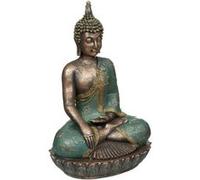 Atmosphera - Statuette Bouddha - résine - Bleu - H43-5 cm