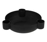 Atmosphera Créateur d'intérieur - Bougeoir 3 Bougies en Métal "Jiling" 14cm Noir Noir G