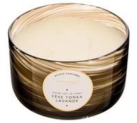 Atmosphera Créateur d'intérieur - Bougie Parfumée Design "Wavy" 540g Fève Tonka & Lavande Noir