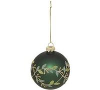 Atmosphera Créateur d'intérieur - Boule de Noël "Branche de Gui" 8cm Vert Vert G
