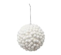 Atmosphera Créateur d'intérieur - Boule de Noël Déco Billes 10cm Blanc