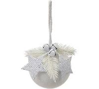 Atmosphera Créateur d'intérieur - Boule de Noël Déco "Souffle Polaire" 8cm Blanc Blanc G