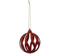 Atmosphera Créateur d'intérieur - Boule de Noël Déco "Vague" 8cm Rouge G