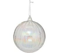 Atmosphera Créateur d'intérieur - Boule de Noël en Verre Strié 14cm Transparent