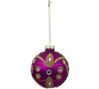 Boule de Noël Glitter Folk 8cm Rose & Or Rose