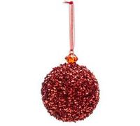 Atmosphera Créateur d'intérieur - Boule de Noël Sequins Paillettes "Soir" 8cm Rouge Rouge G