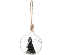 Atmosphera Créateur d'intérieur - Boule en Verre Suspendue "Bouddha" 10cm Transparent Transparent G
