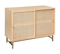 Atmosphera Créateur d'Intérieur - Buffet Rayo 2 Portes Coulissantes - Meuble de Rangement pour Chambre, Salon, Bureau - Cannage Rotin - L100 x H78cm