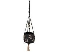 Cache-Pot Suspendu ""Tropique Australe"" 55cm Noir
