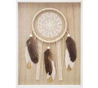Atmosphera Créateur d'intérieur - Cadre Déco "Attrape-Rêve" 30x40cm Naturel Naturel G