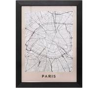 Atmosphera - Affiche encadrée Paris 18x24cm pêche