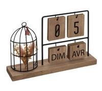 Atmosphera Créateur d'intérieur - Calendrier en Bois "Preston" 29cm Naturel G